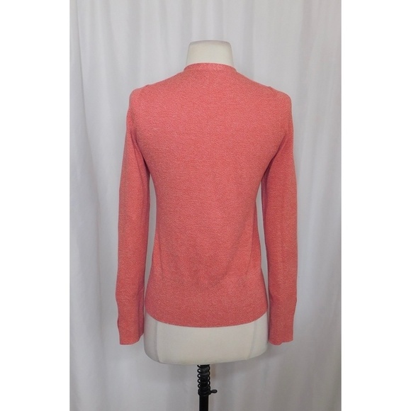 Anthropologie HWR Pink Red Heathered Cardigan Sweater Buttons Pocket Medium - Picture 6 of 10